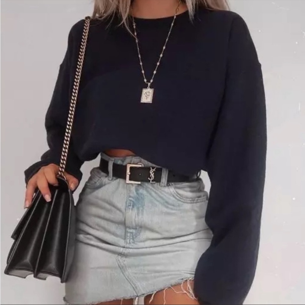 SHEIN Black Crop Top